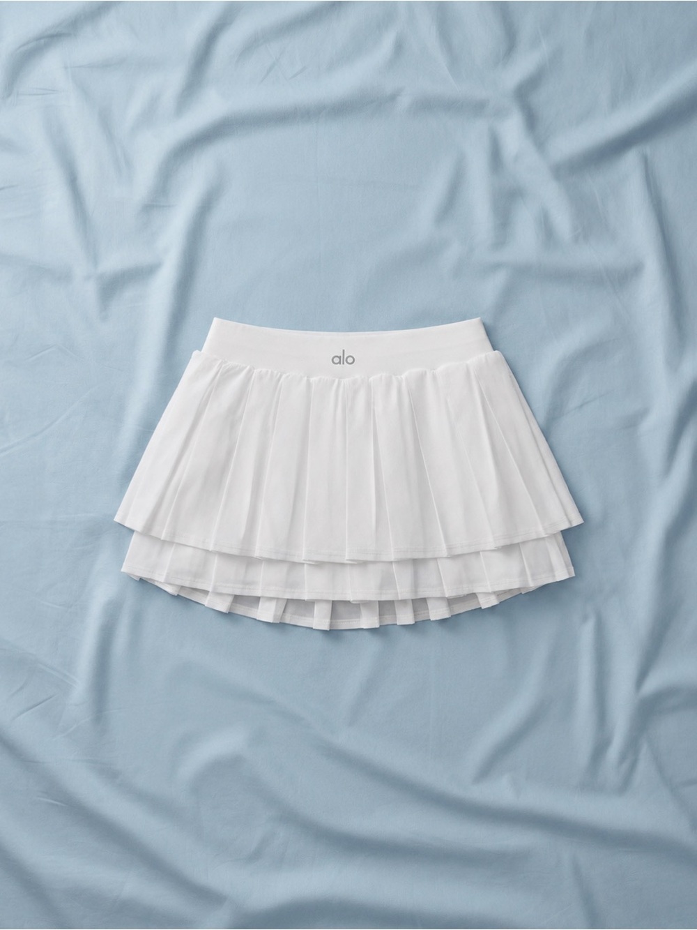 Alo White Pleated Skort